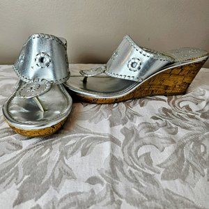 Silver Wedge Sandals
